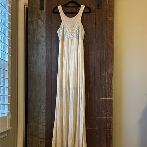 Flying Tomato Ivory and White Maxi Dress